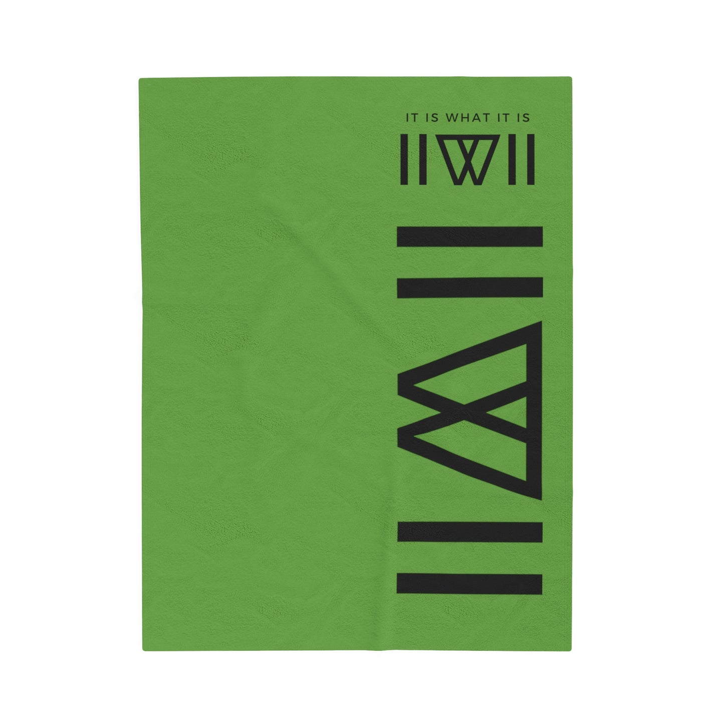 Blanket Cover Bed Spread - IIWII branded *GREEN* Velveteen Plush Blanket