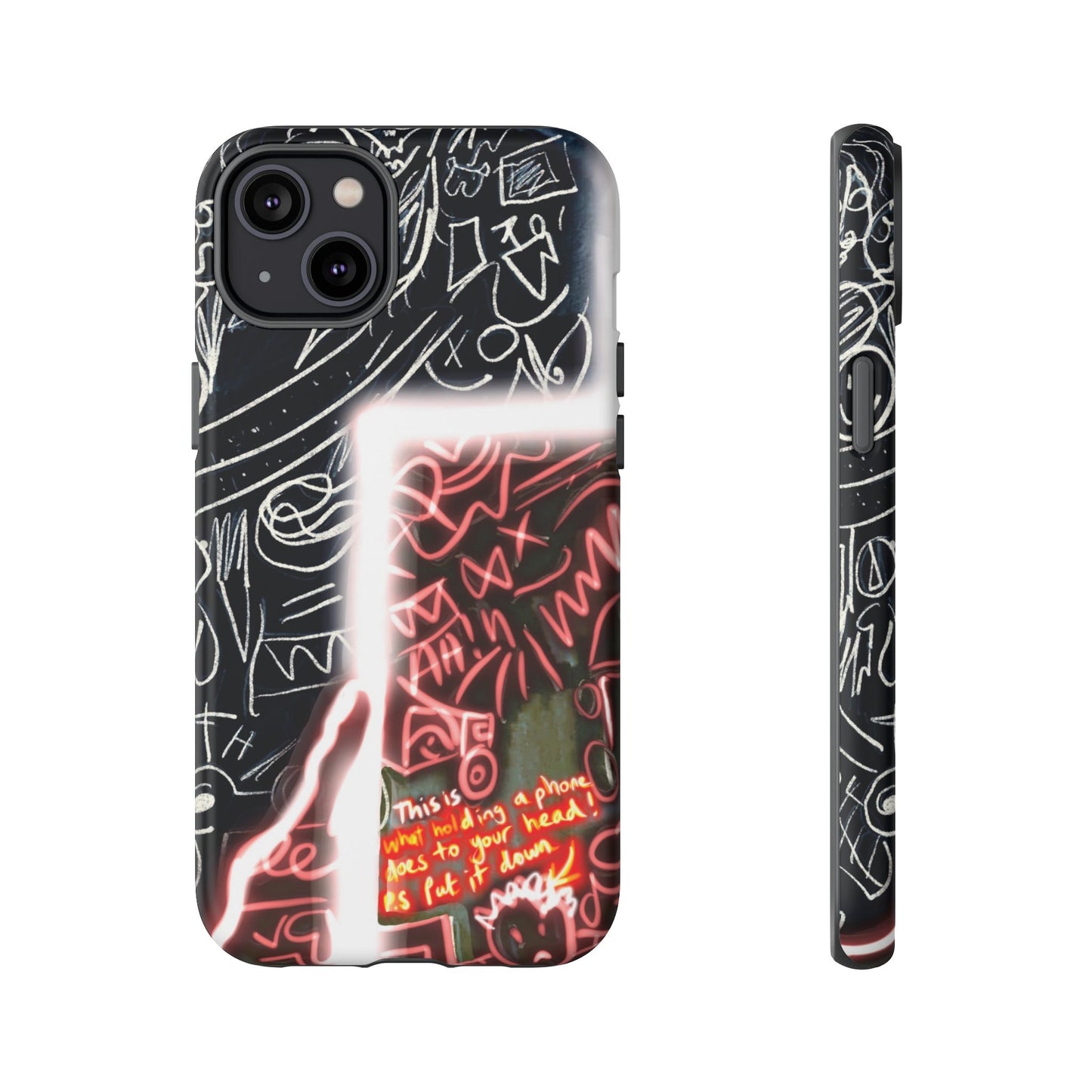 Artistic Phone Case - Unique Design with Quote