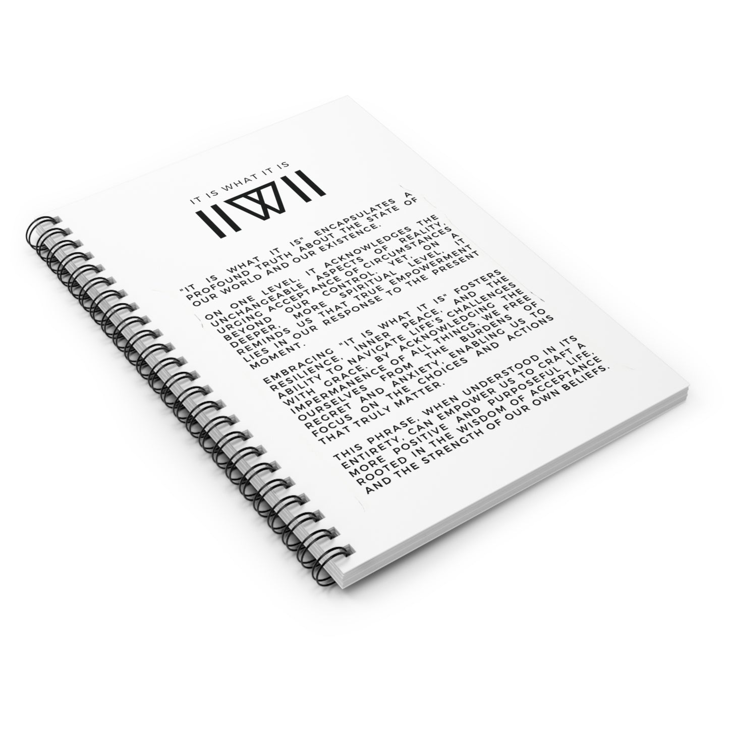 IIWII Thoughtful and Inspired - Spiral Notebook - Ruled Line