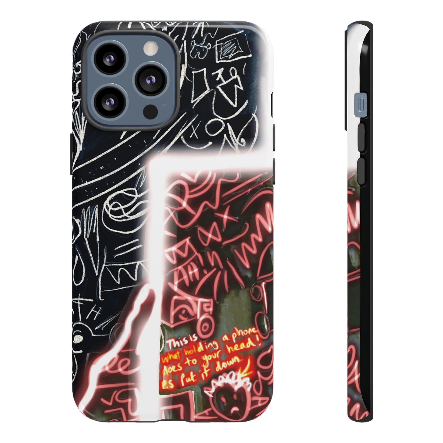 Artistic Phone Case - Unique Design with Quote