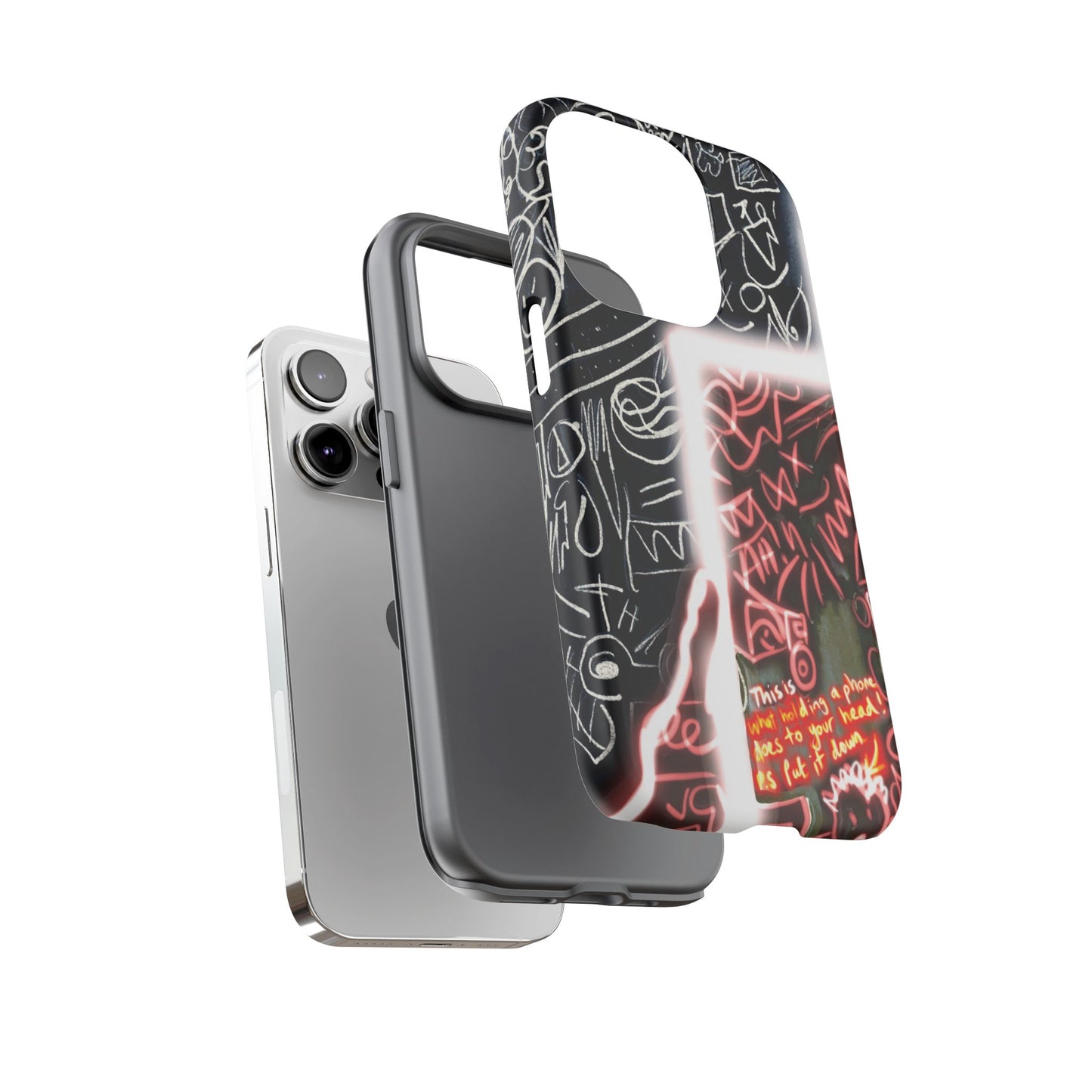 Artistic Phone Case - Unique Design with Quote