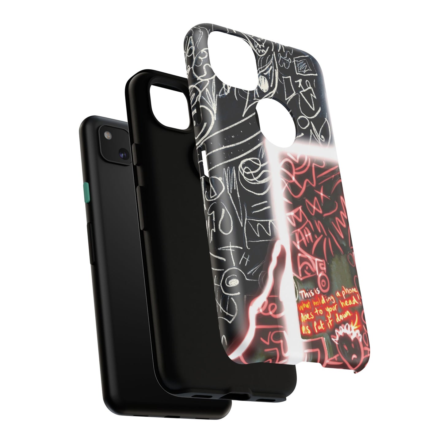 Artistic Phone Case - Unique Design with Quote