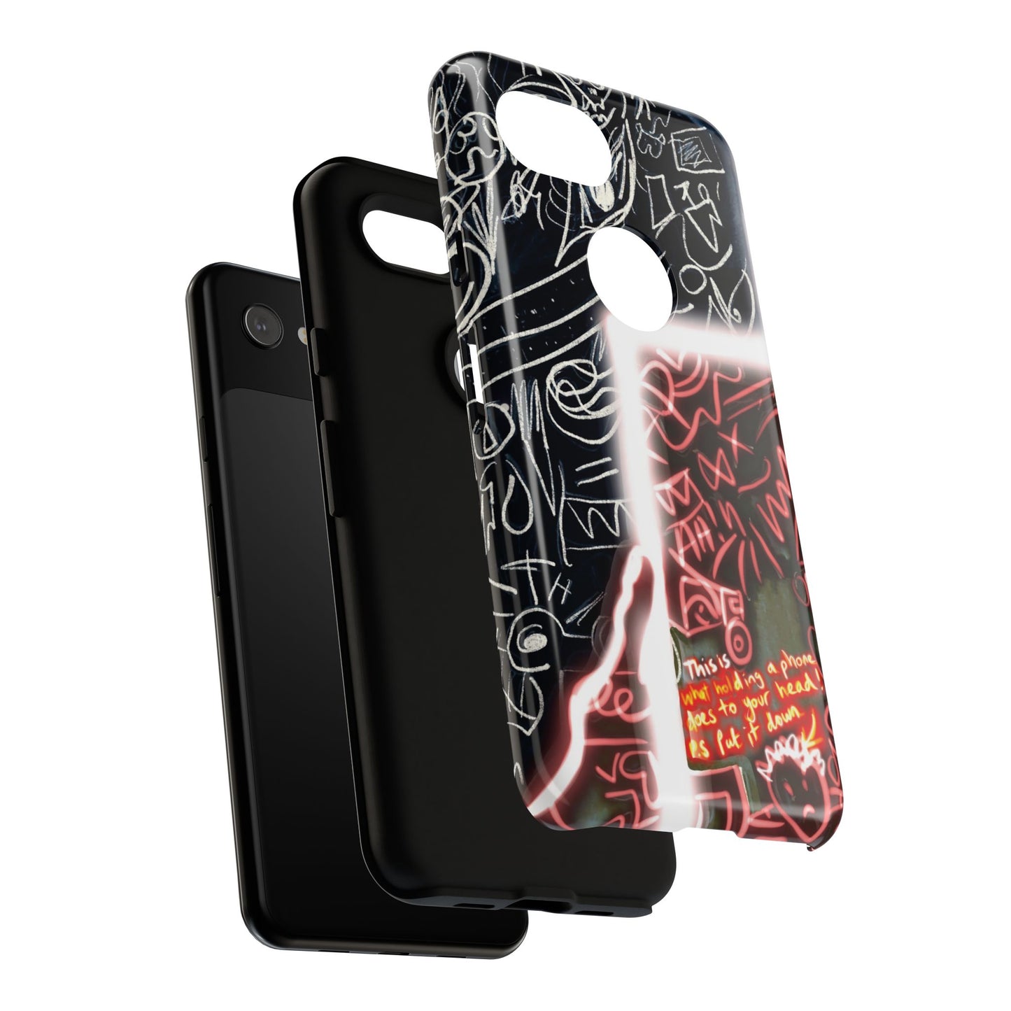 Artistic Phone Case - Unique Design with Quote