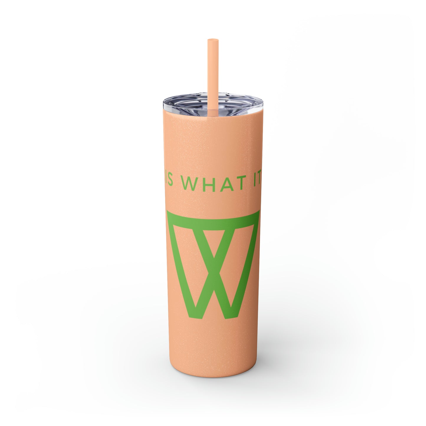 Water Bottle Flask Tumbler - IIWII Skinny Tumbler with Straw, 20oz
