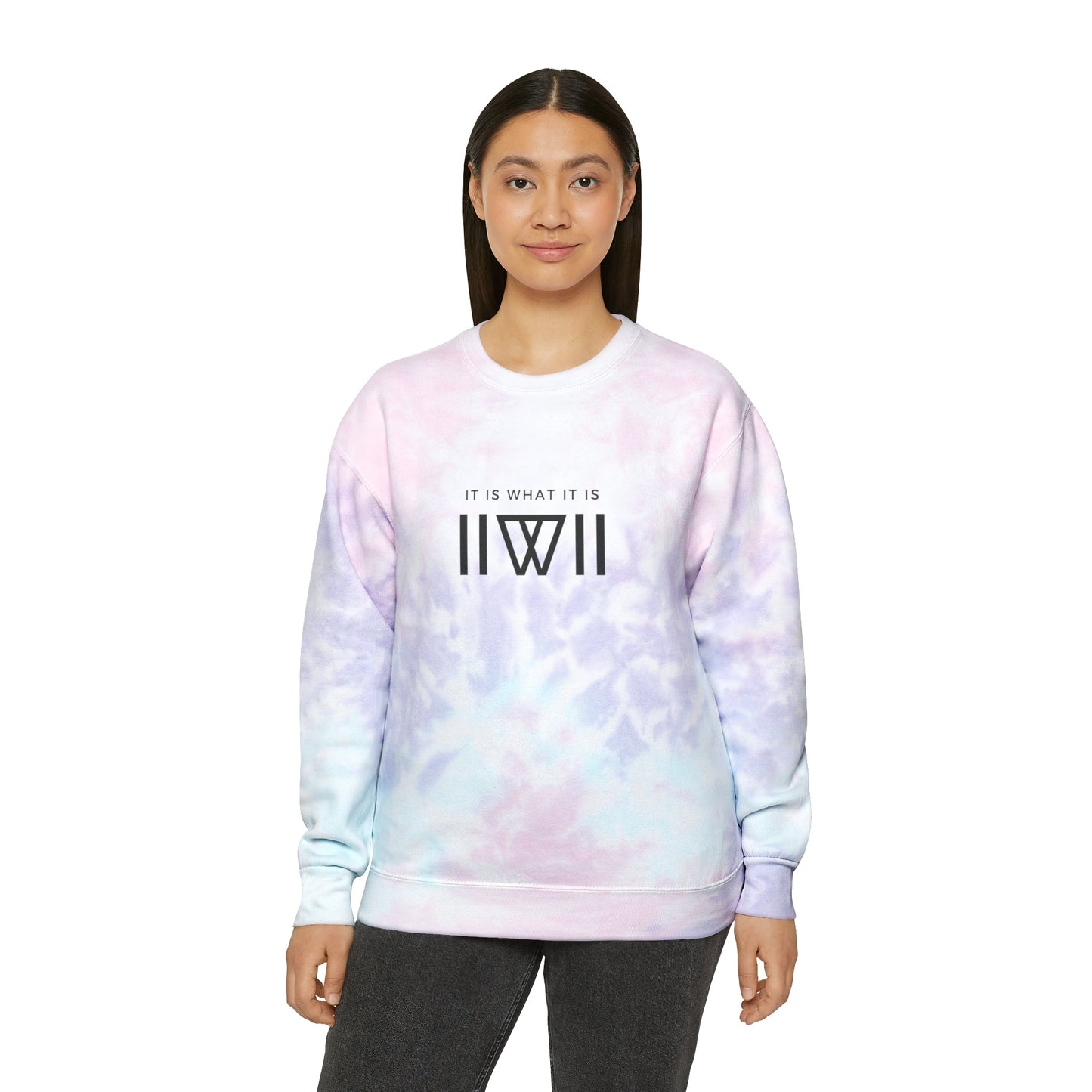 Sweatshirt Jumper Pullover - IIWII logo - Unisex Tie-Dye Sweatshirt