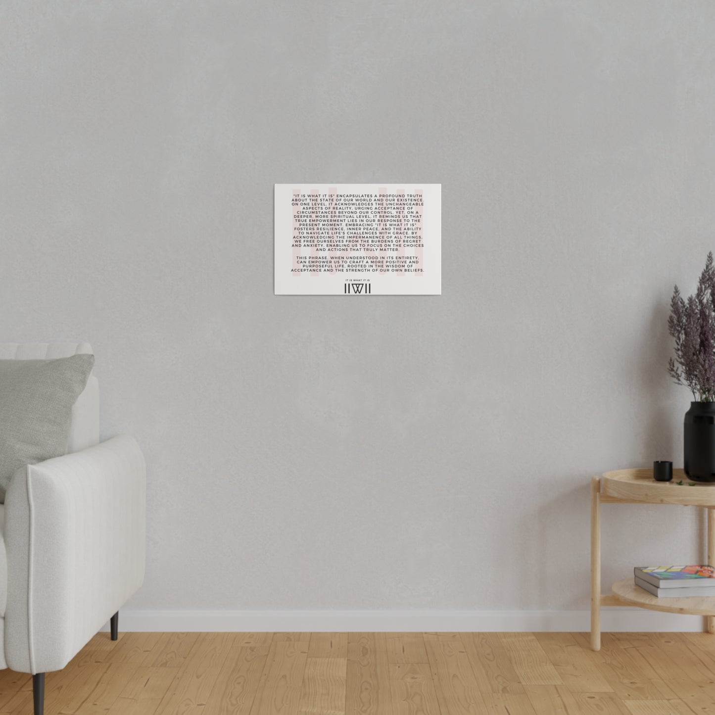 Canvas Art - IIWII statement and meaning - Matte Canvas, Stretched, 0.75"