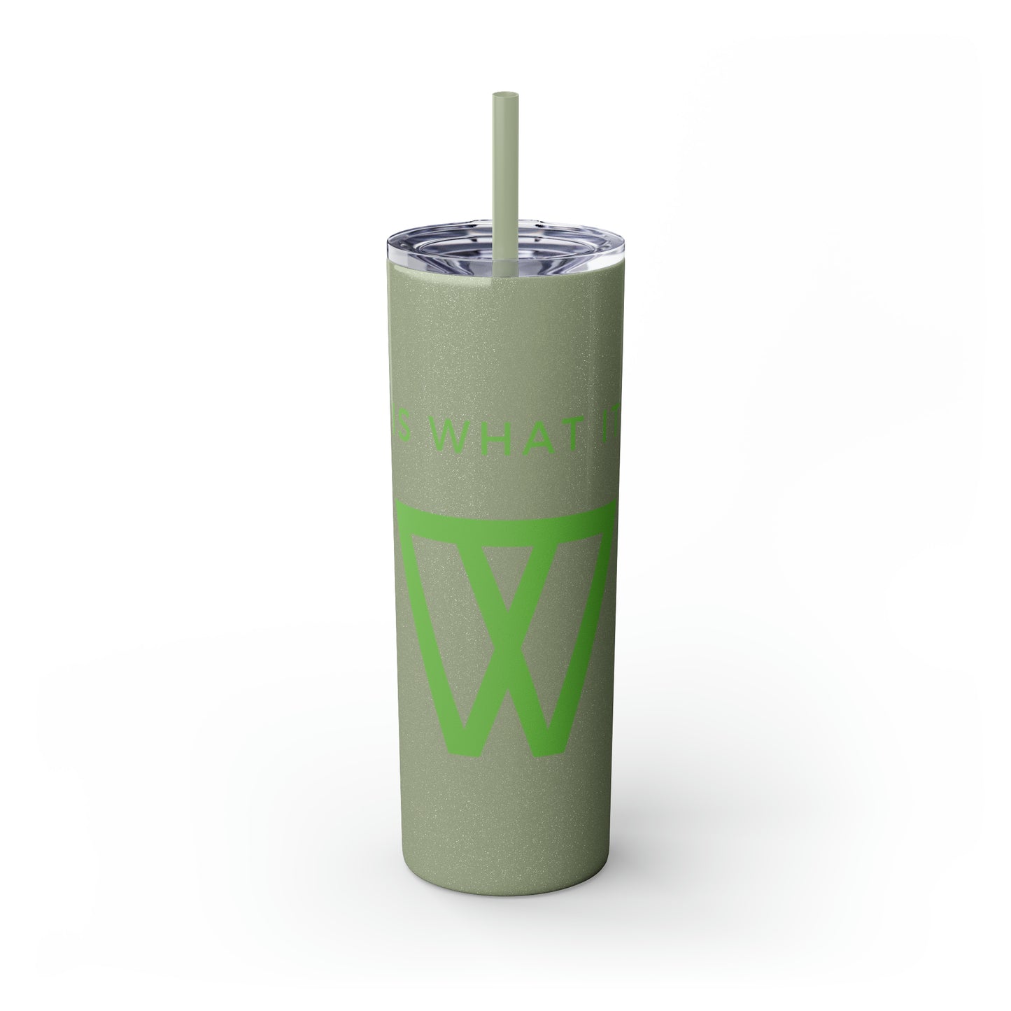 Water Bottle Flask Tumbler - IIWII Skinny Tumbler with Straw, 20oz