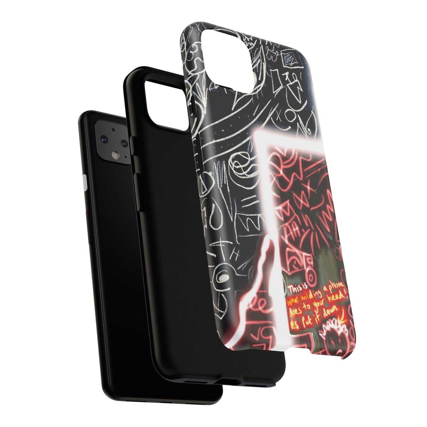 Artistic Phone Case - Unique Design with Quote