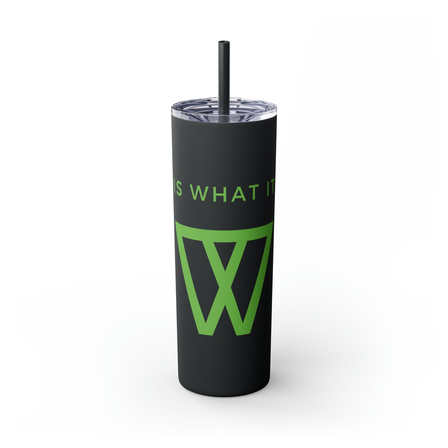 Water Bottle Flask Tumbler - IIWII Skinny Tumbler with Straw, 20oz
