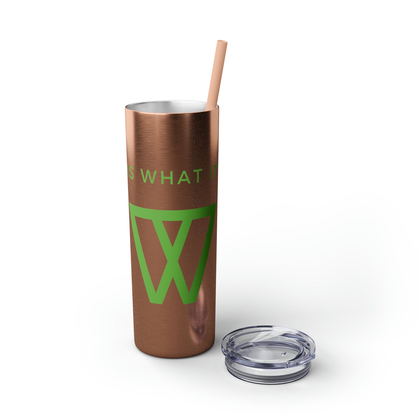 Water Bottle Flask Tumbler - IIWII Skinny Tumbler with Straw, 20oz