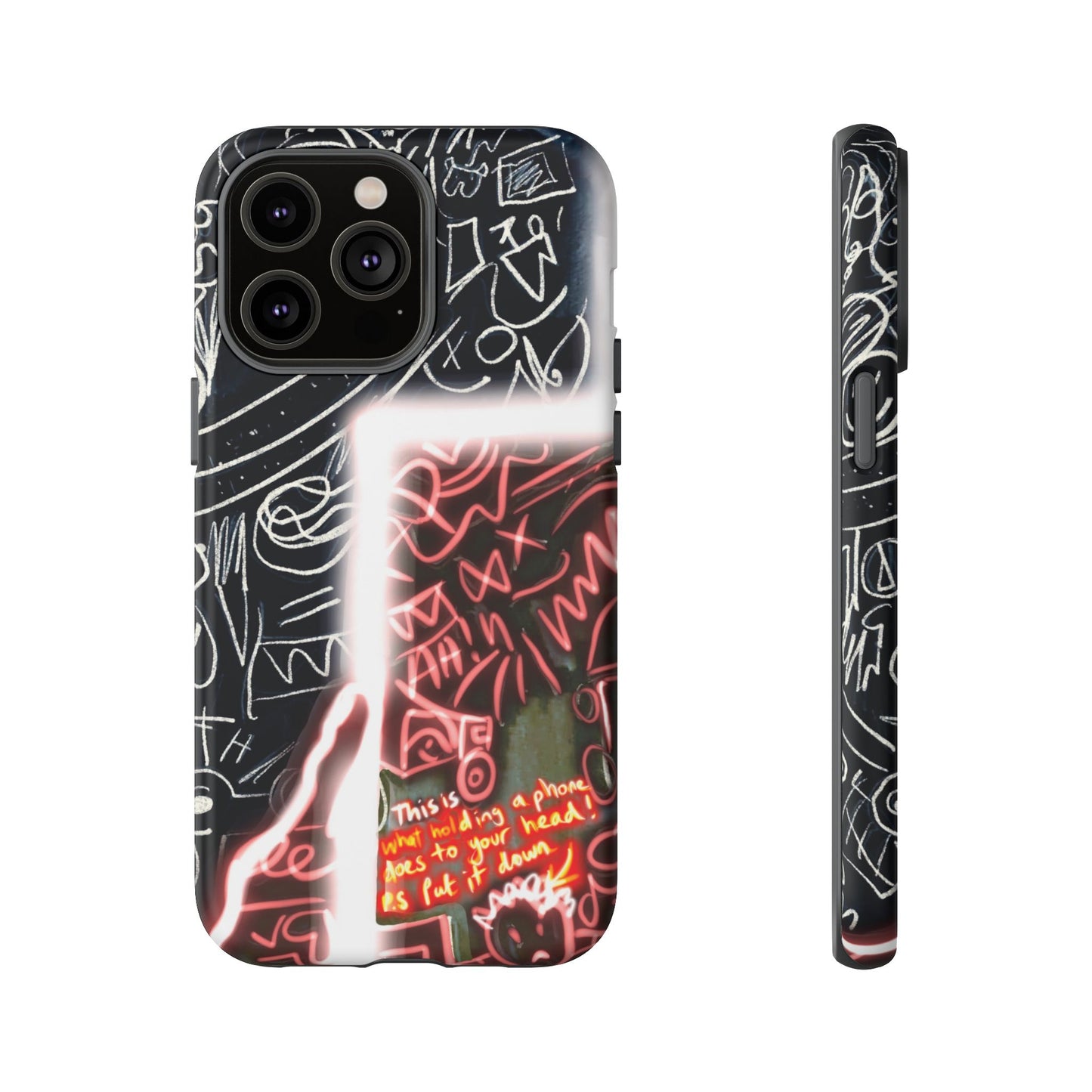 Artistic Phone Case - Unique Design with Quote