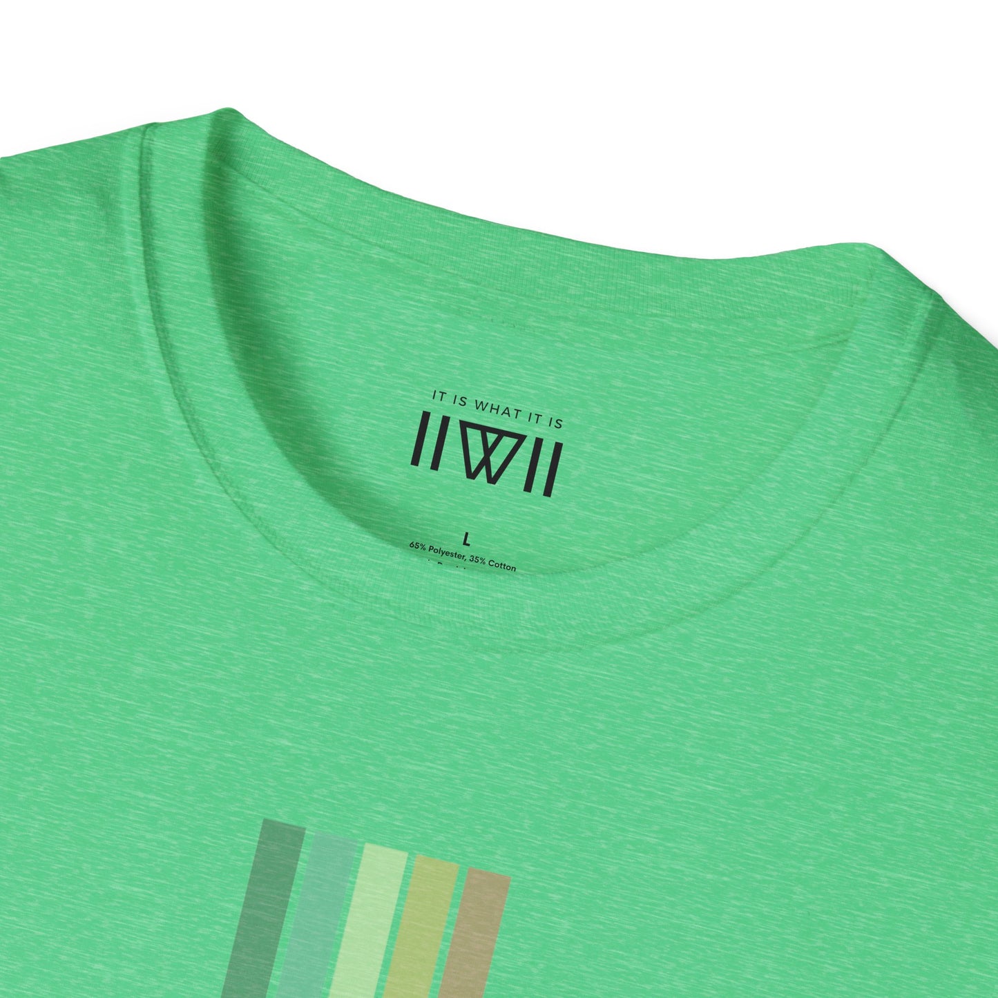 T-Shirt - The Big Logo - IIWII "It Is What It Is" pastel rainbow Unisex Soft style T-Shirt tee