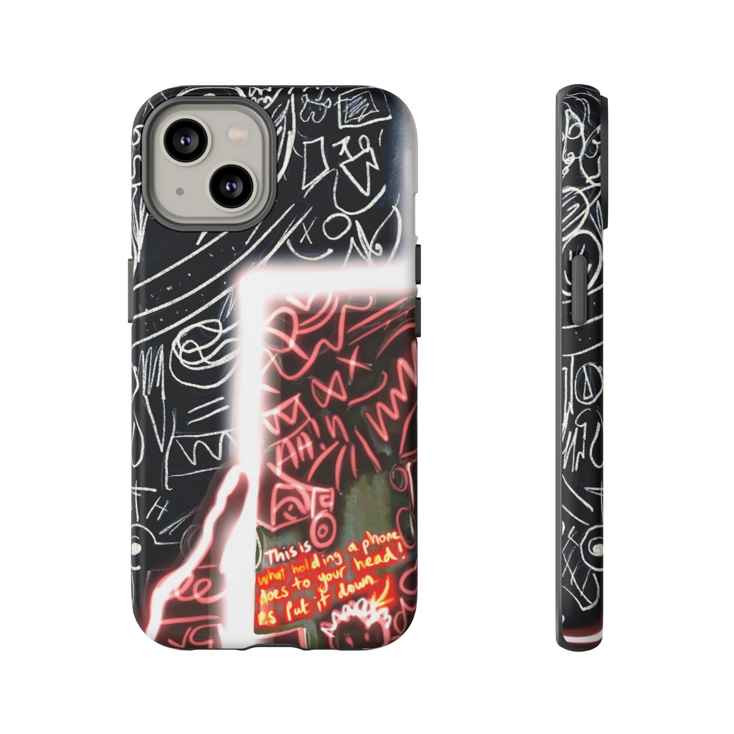 Artistic Phone Case - Unique Design with Quote