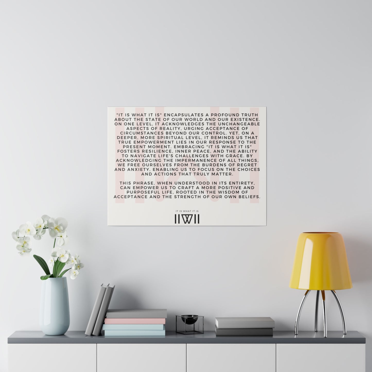 Canvas Art - IIWII statement and meaning - Matte Canvas, Stretched, 0.75"