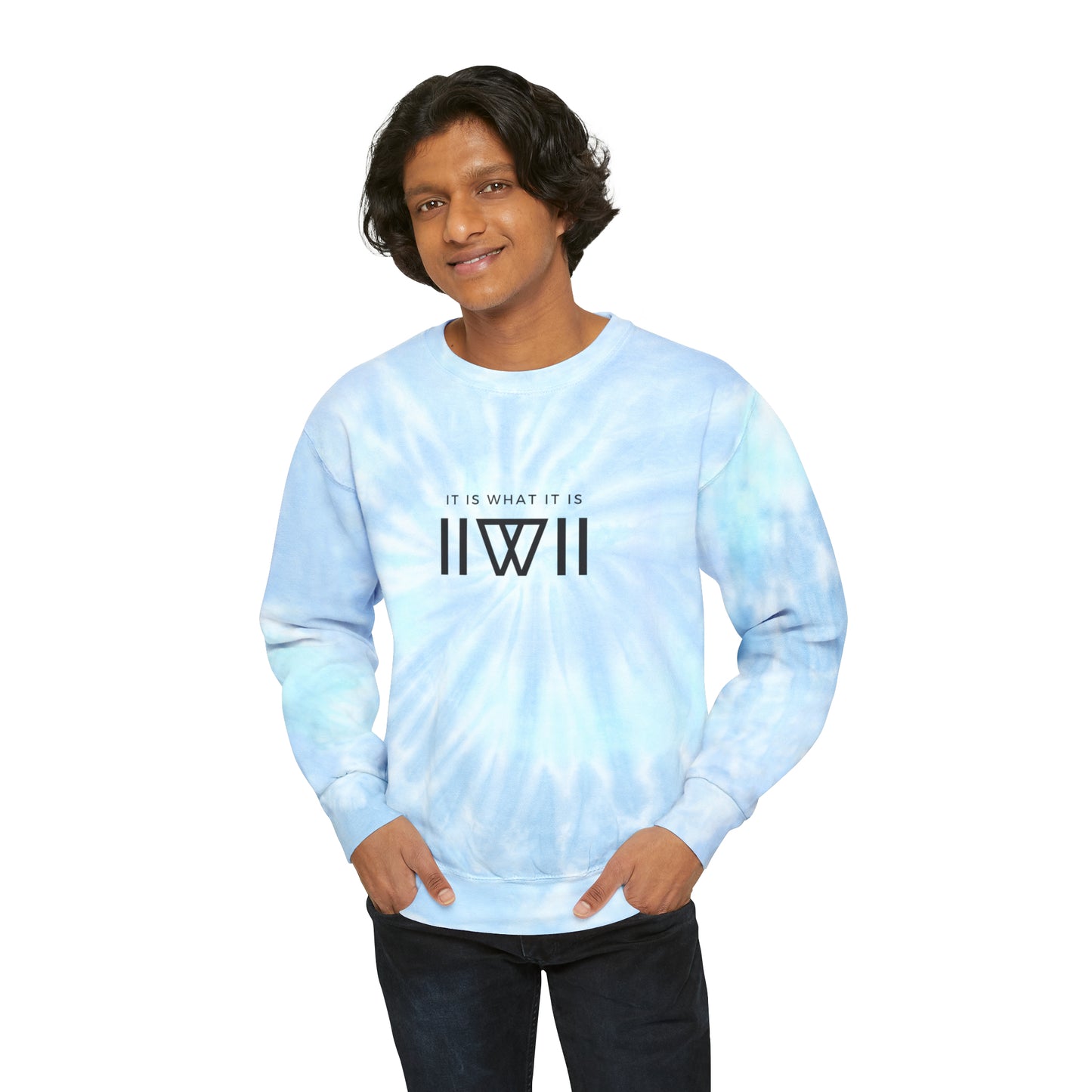 Sweatshirt Jumper Pullover - IIWII logo - Unisex Tie-Dye Sweatshirt