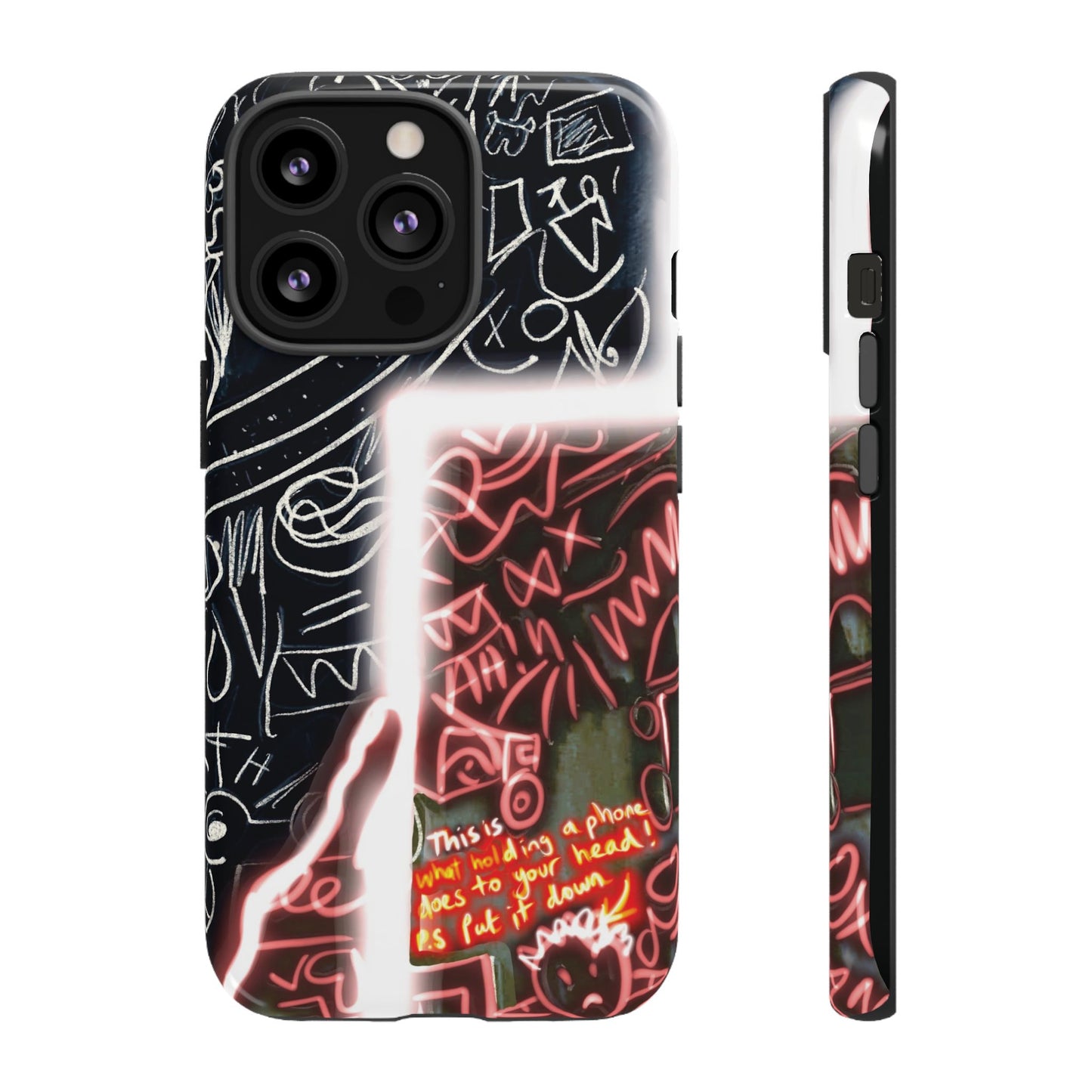 Artistic Phone Case - Unique Design with Quote