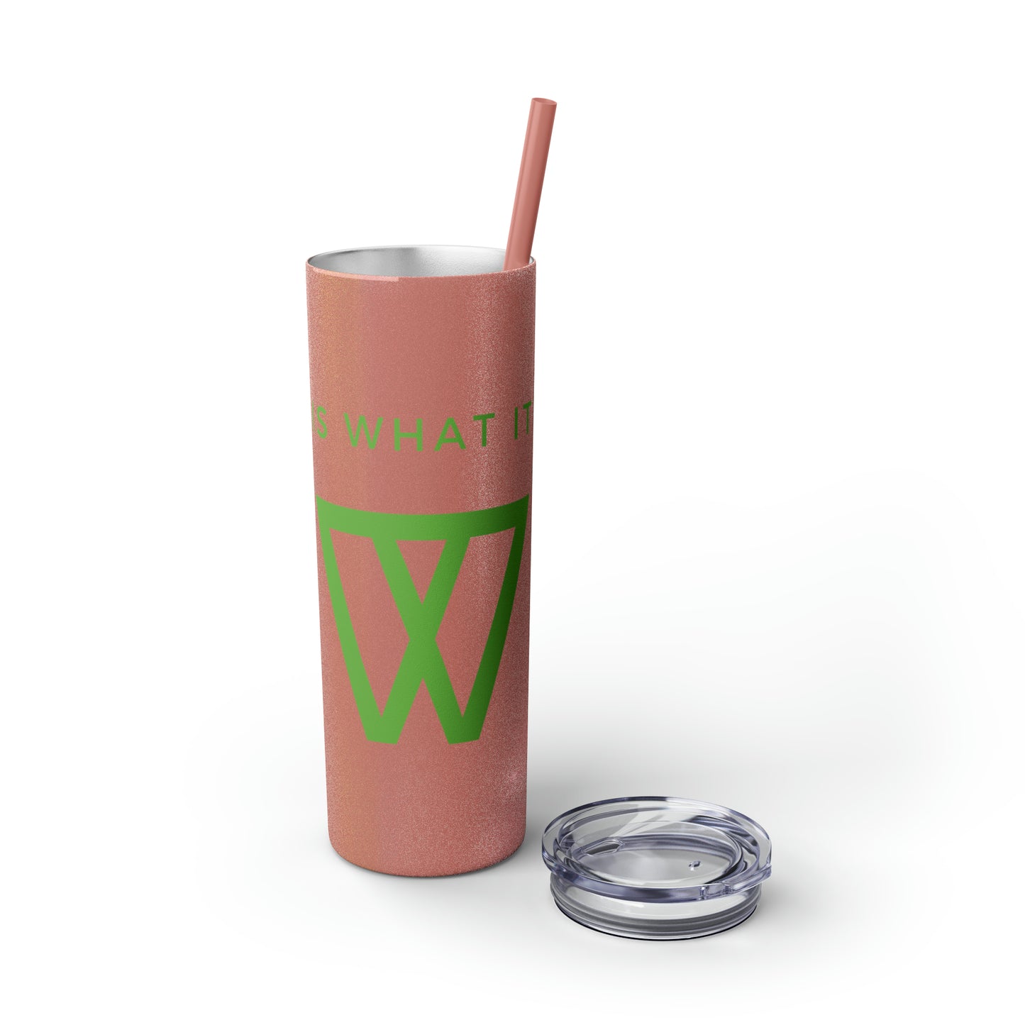 Water Bottle Flask Tumbler - IIWII Skinny Tumbler with Straw, 20oz