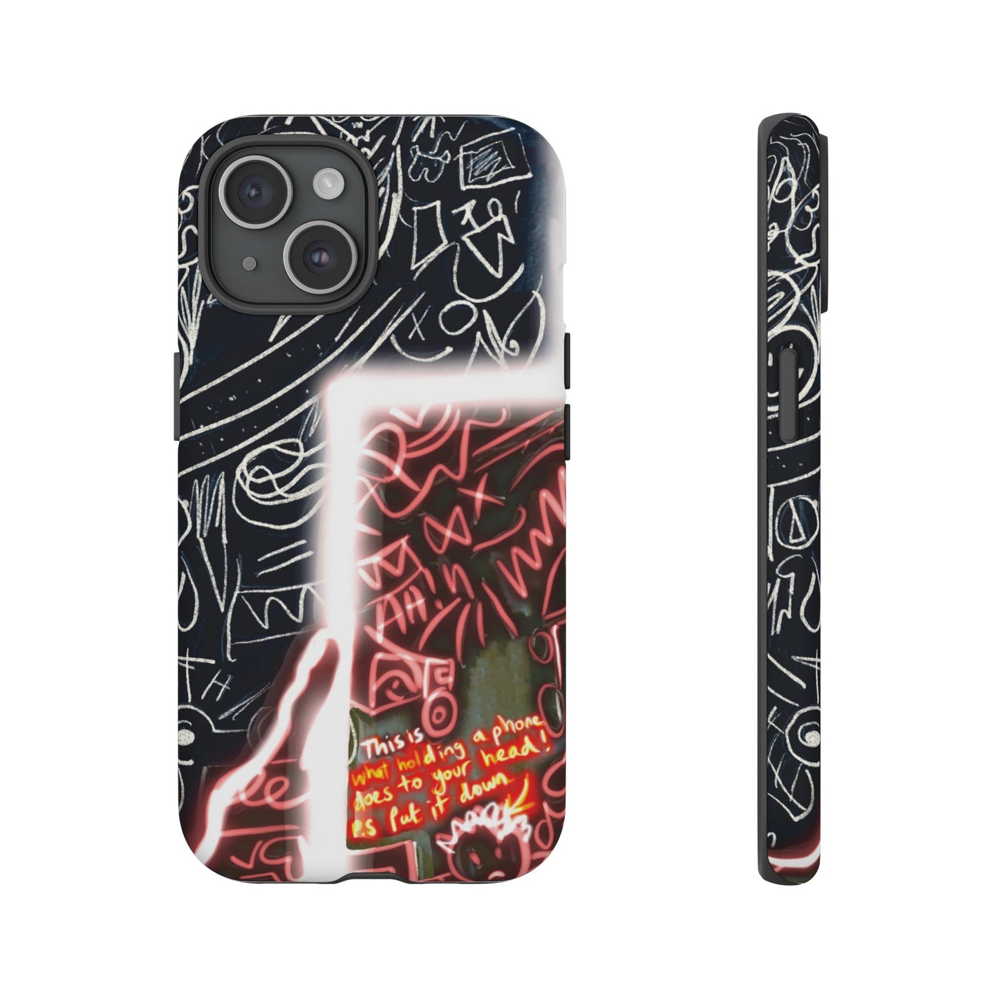 Artistic Phone Case - Unique Design with Quote