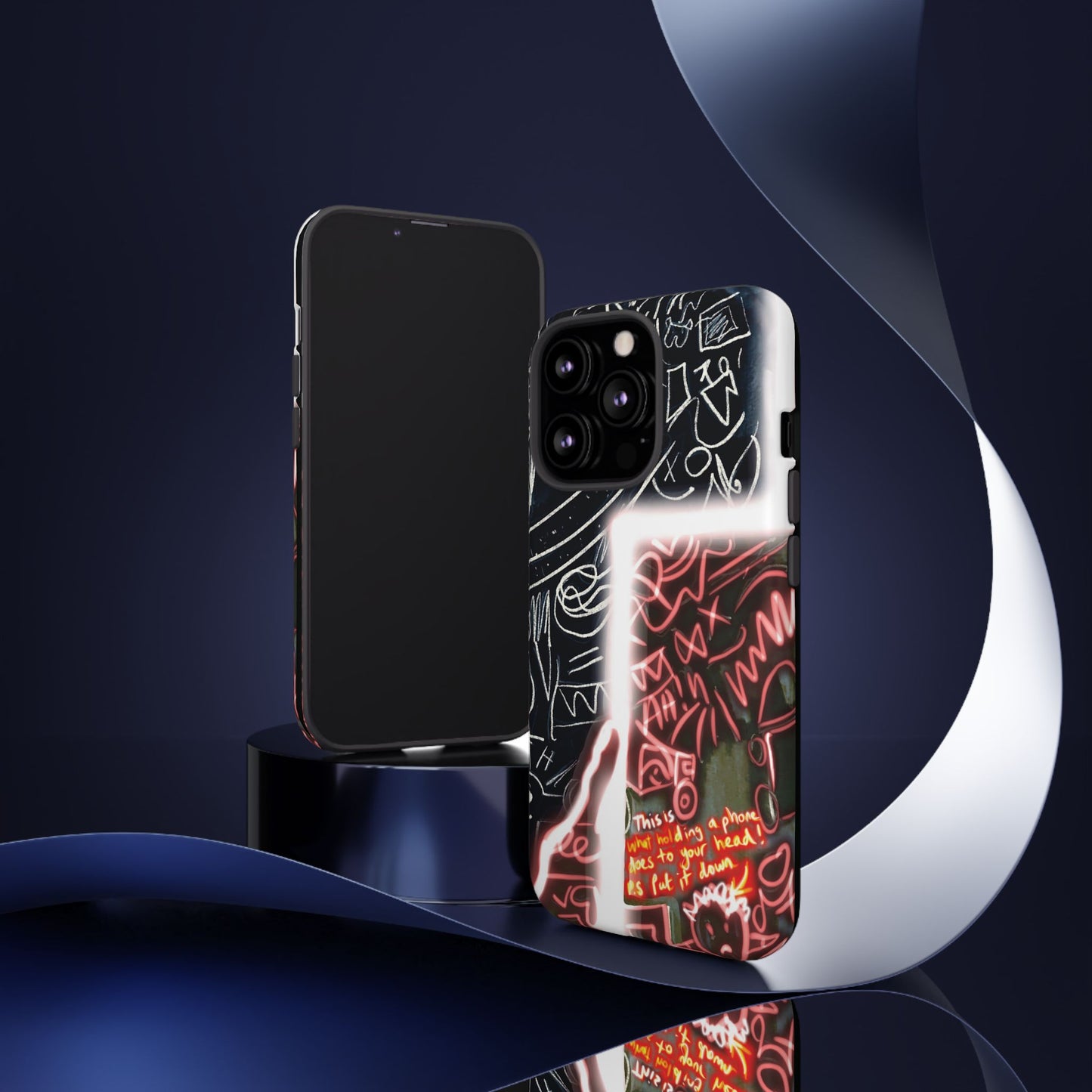 Artistic Phone Case - Unique Design with Quote