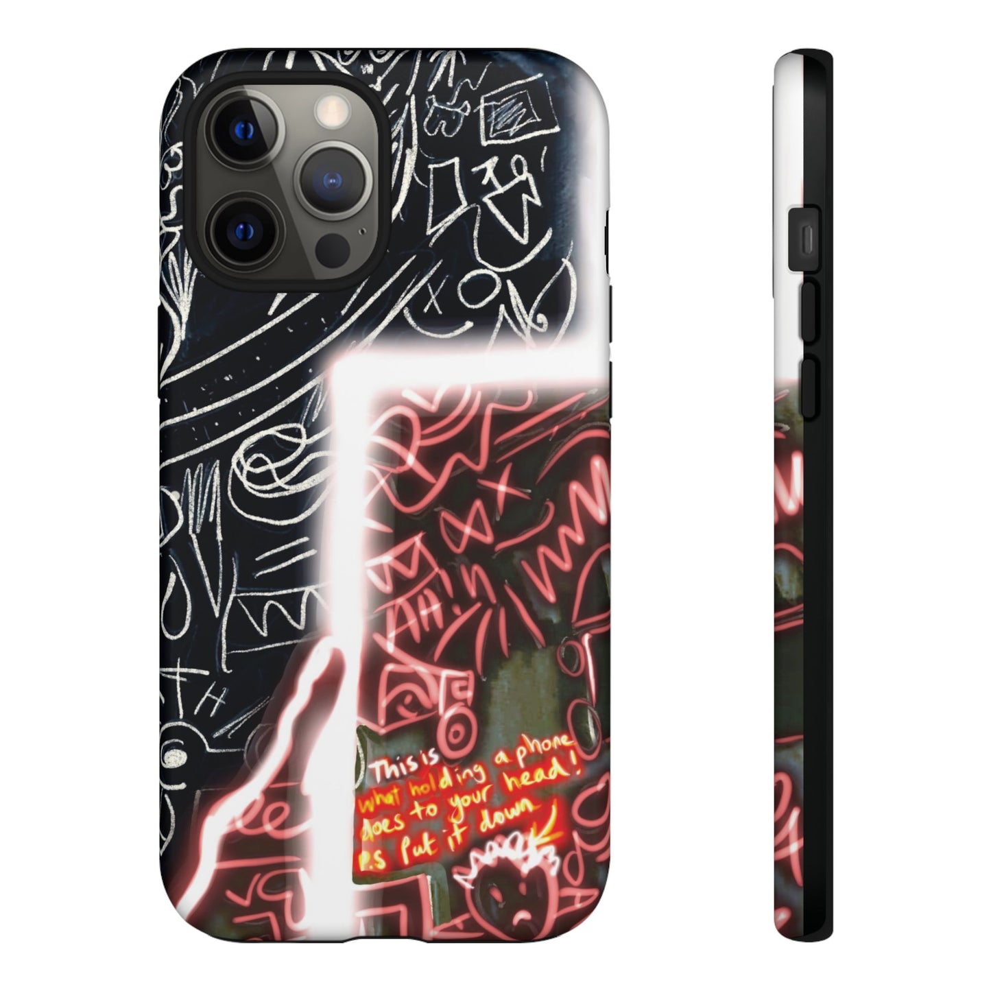 Artistic Phone Case - Unique Design with Quote
