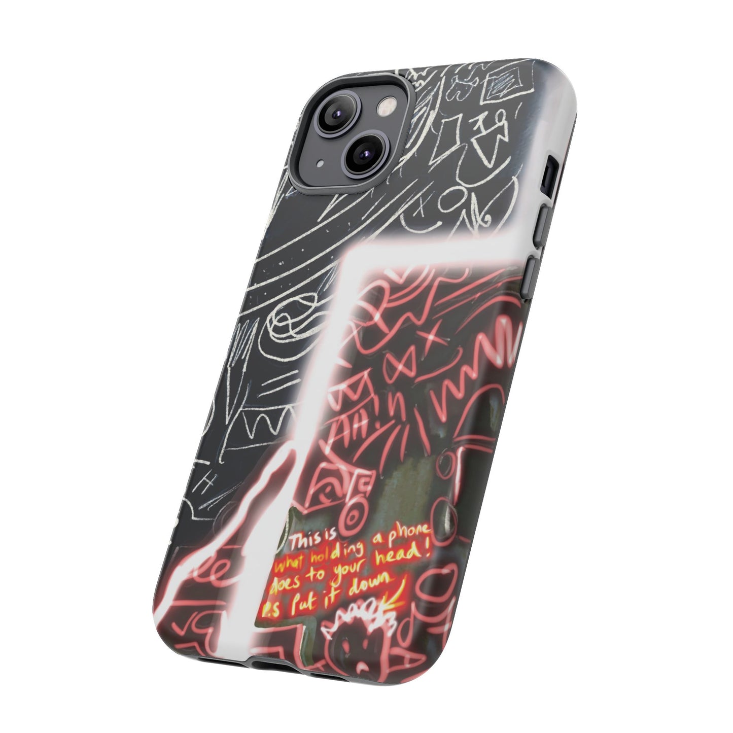 Artistic Phone Case - Unique Design with Quote