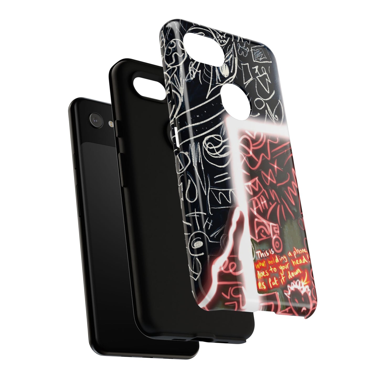 Artistic Phone Case - Unique Design with Quote