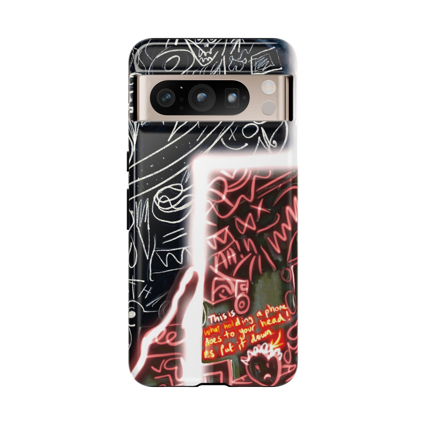 Artistic Phone Case - Unique Design with Quote