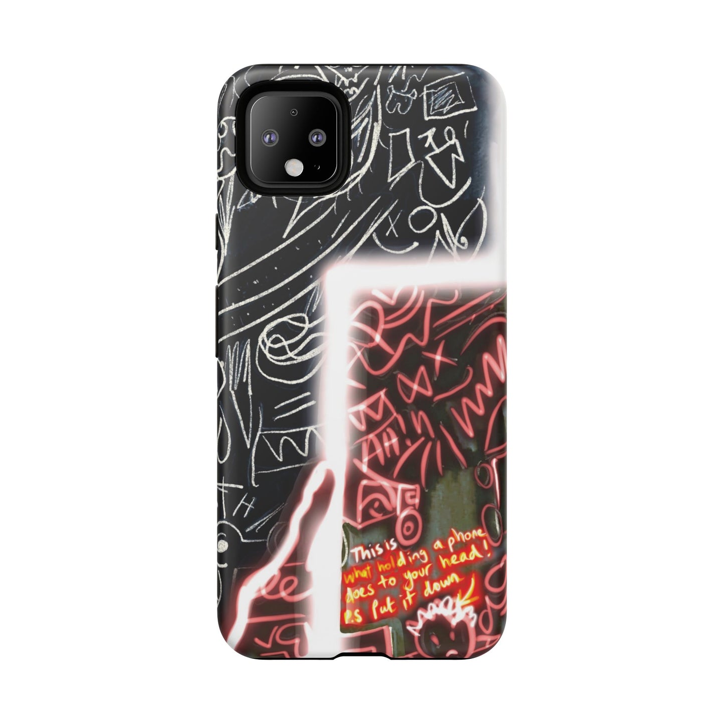 Artistic Phone Case - Unique Design with Quote