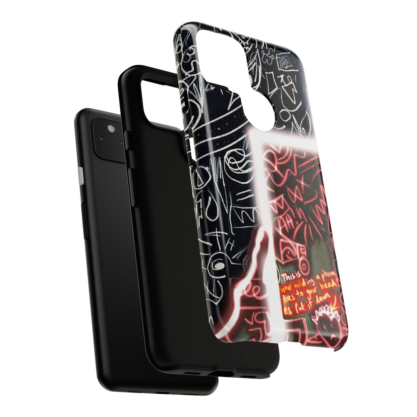 Artistic Phone Case - Unique Design with Quote