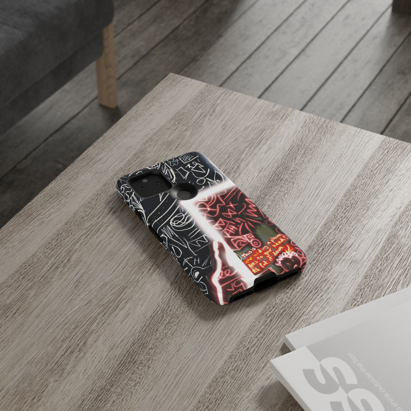 Artistic Phone Case - Unique Design with Quote