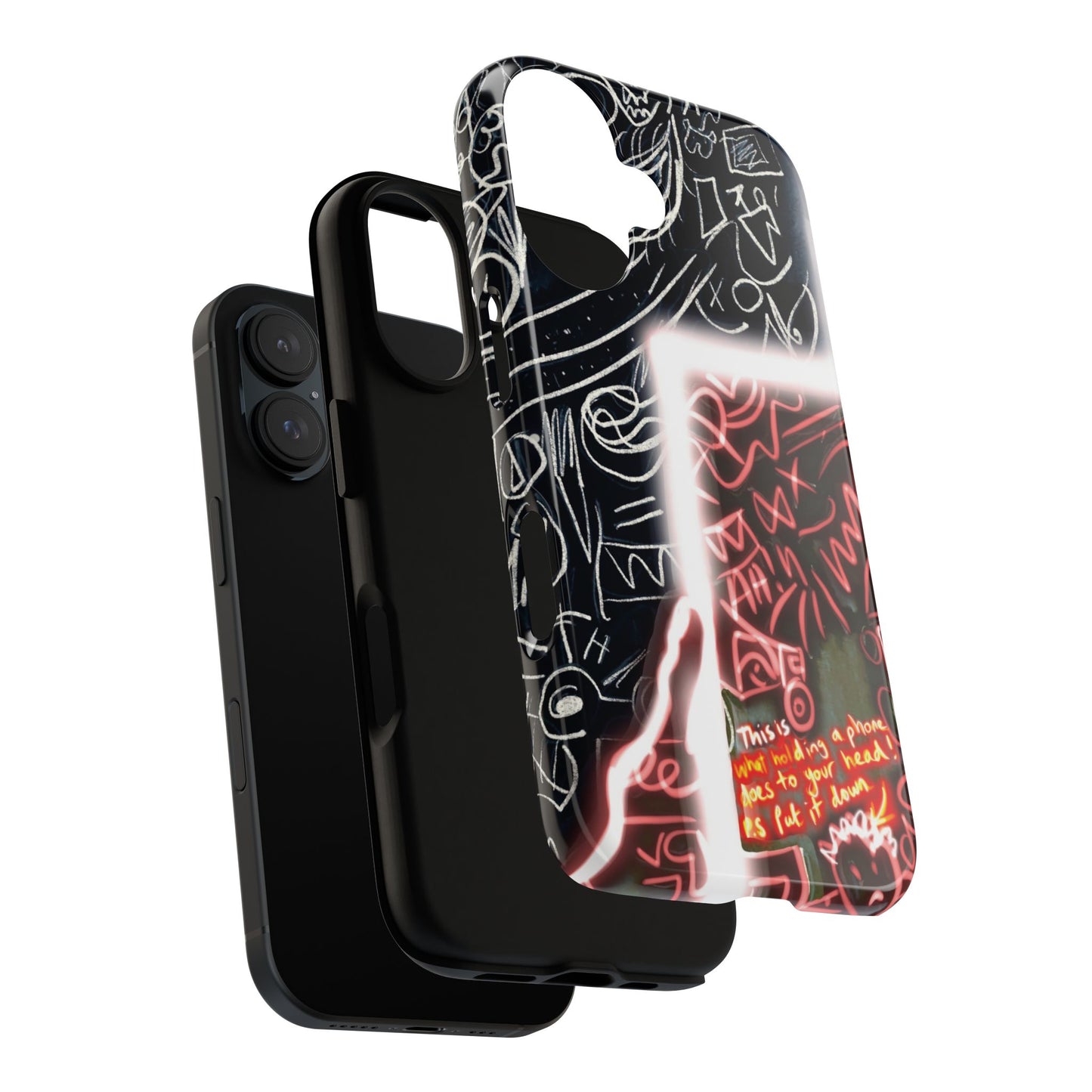 Artistic Phone Case - Unique Design with Quote