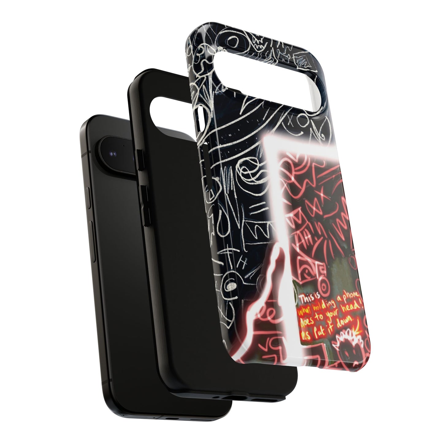 Artistic Phone Case - Unique Design with Quote