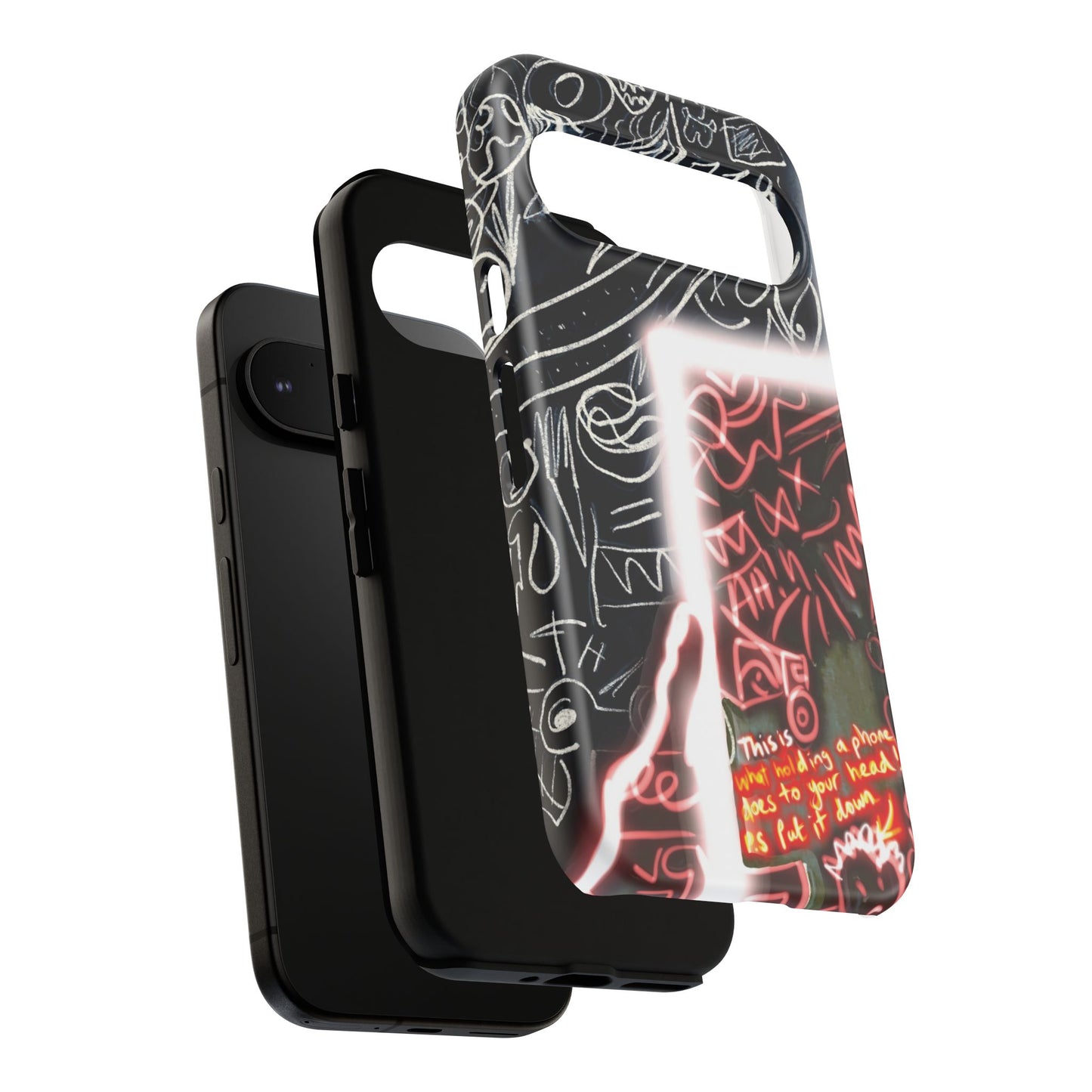 Artistic Phone Case - Unique Design with Quote