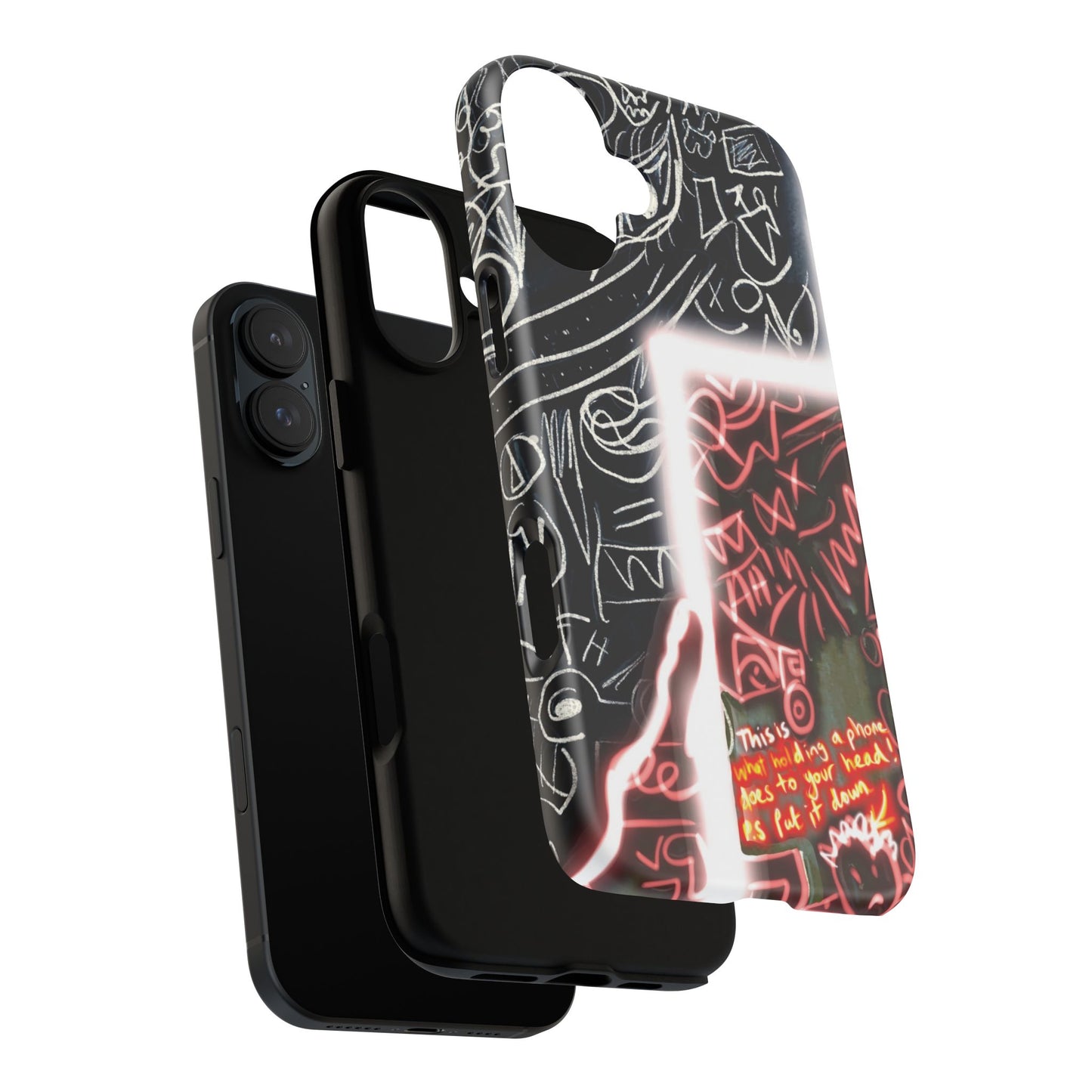 Artistic Phone Case - Unique Design with Quote