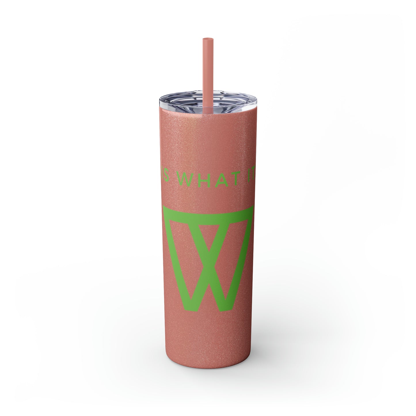 Water Bottle Flask Tumbler - IIWII Skinny Tumbler with Straw, 20oz