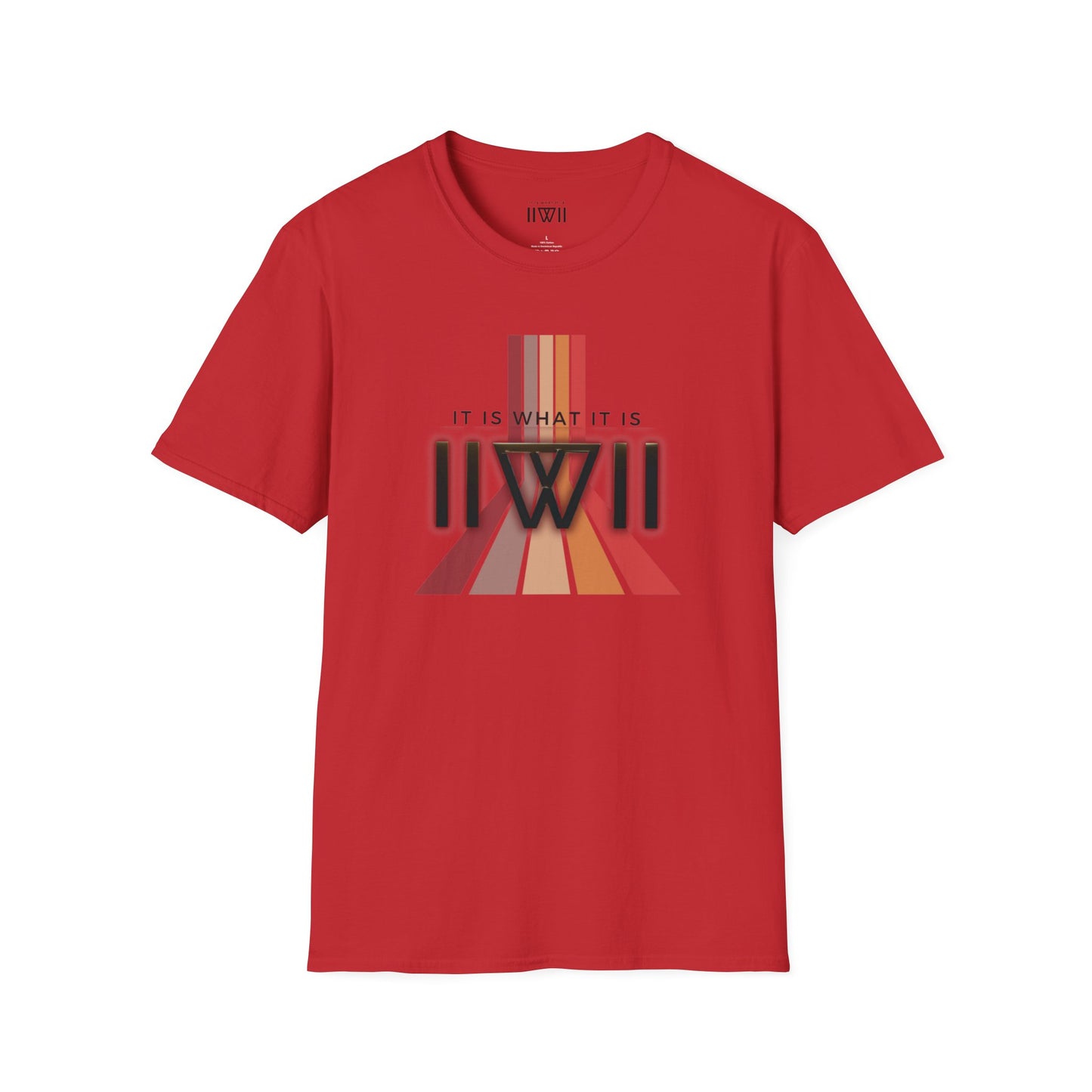 T-Shirt - The Big Logo - IIWII "It Is What It Is" pastel rainbow Unisex Soft style T-Shirt tee