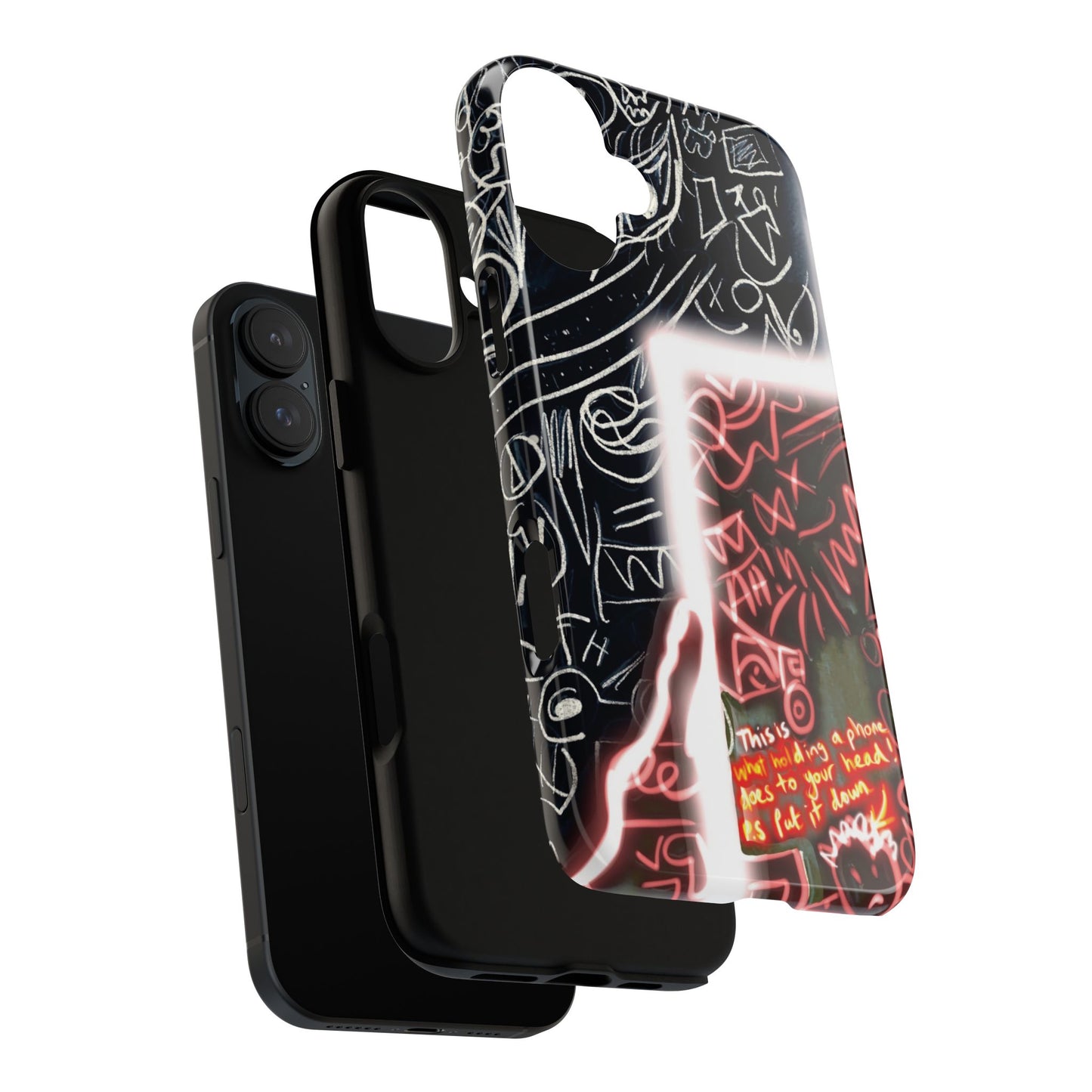 Artistic Phone Case - Unique Design with Quote