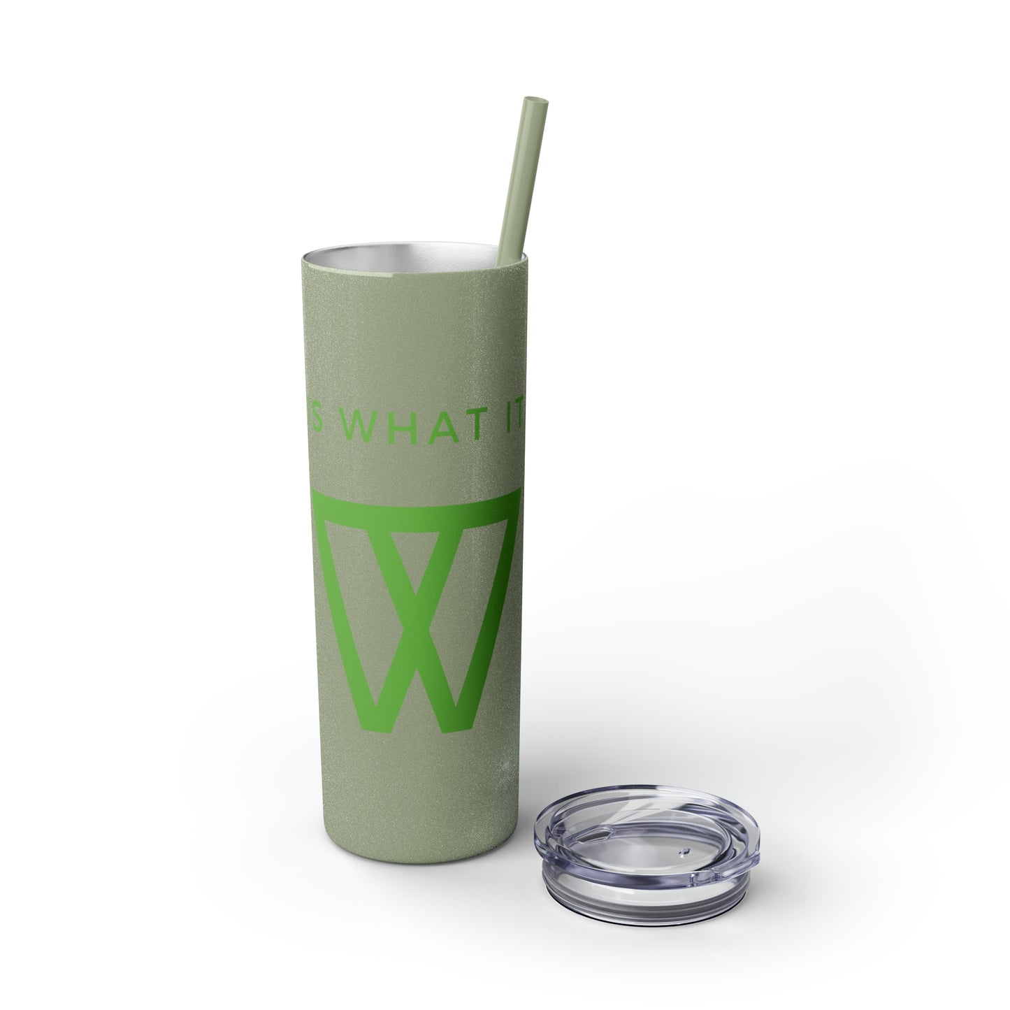 Water Bottle Flask Tumbler - IIWII Skinny Tumbler with Straw, 20oz