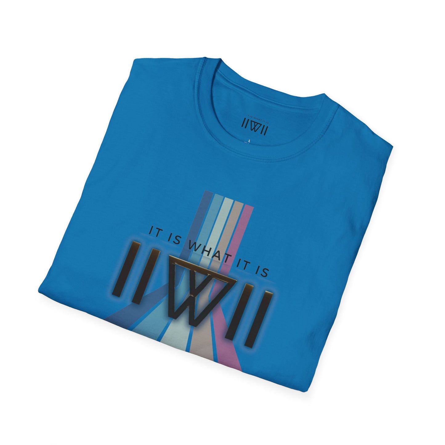 T-Shirt - The Big Logo - IIWII "It Is What It Is" pastel rainbow Unisex Soft style T-Shirt tee