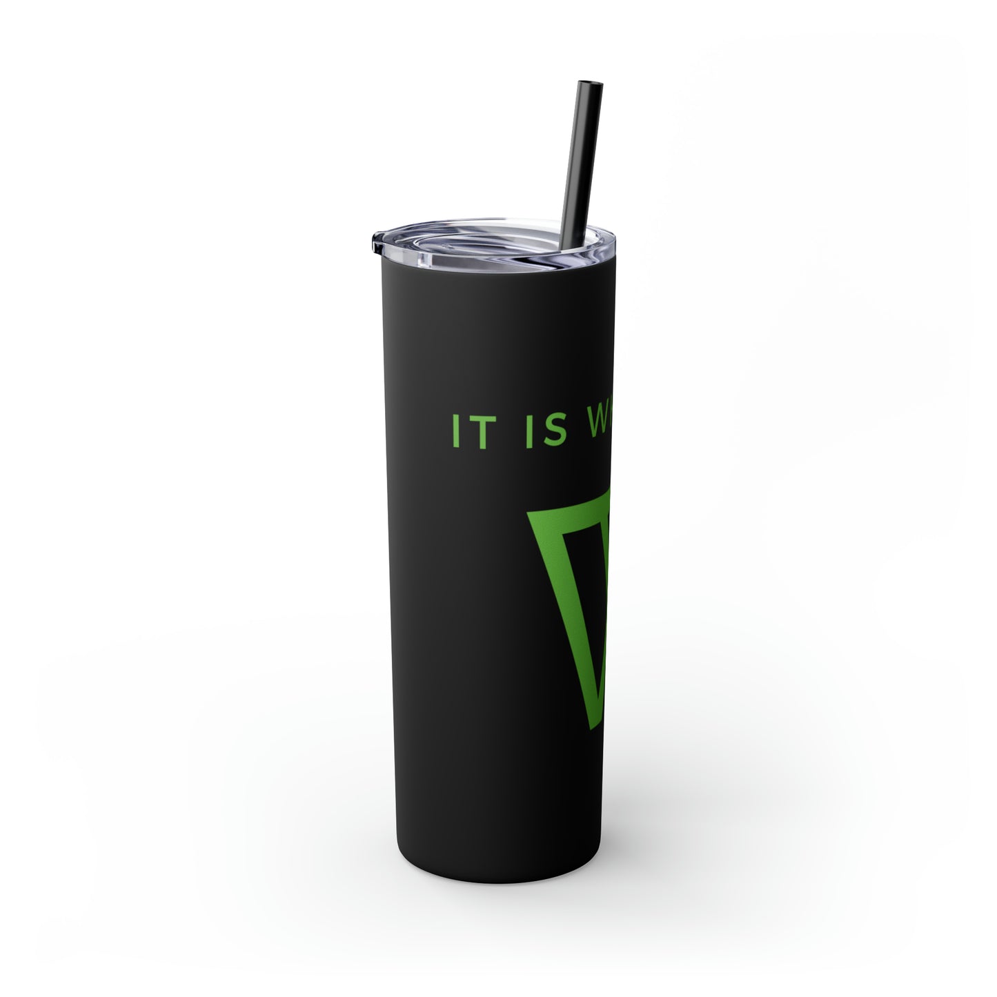 Water Bottle Flask Tumbler - IIWII Skinny Tumbler with Straw, 20oz