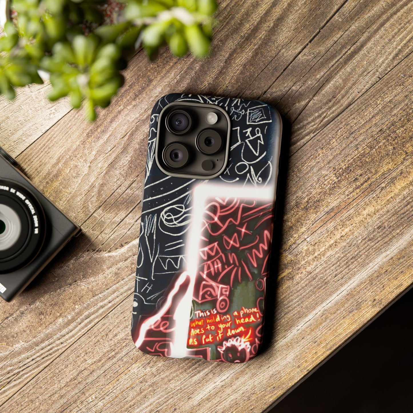 Artistic Phone Case - Unique Design with Quote