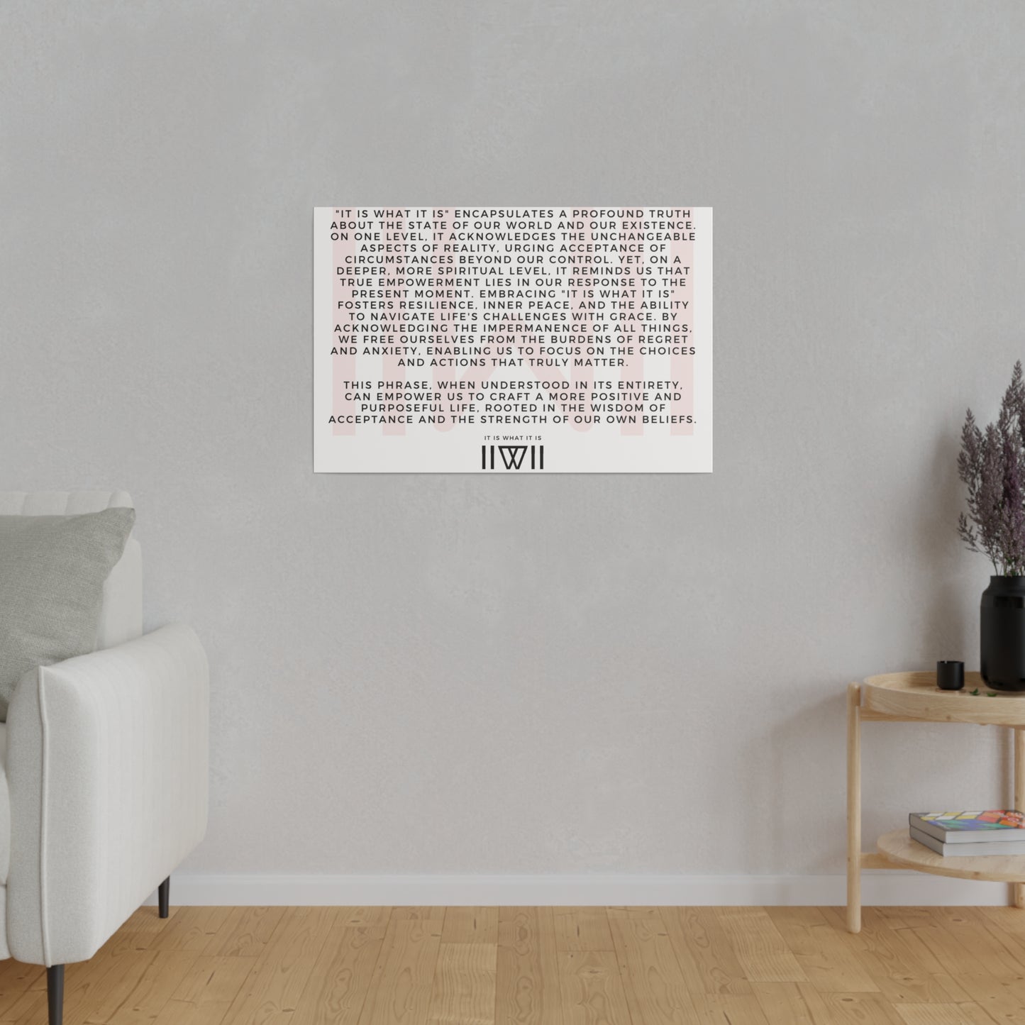 Canvas Art - IIWII statement and meaning - Matte Canvas, Stretched, 0.75"