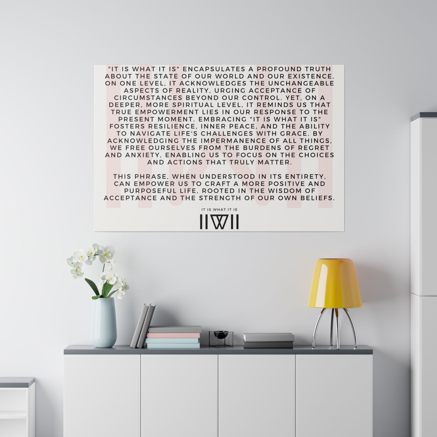 Canvas Art - IIWII statement and meaning - Matte Canvas, Stretched, 0.75"