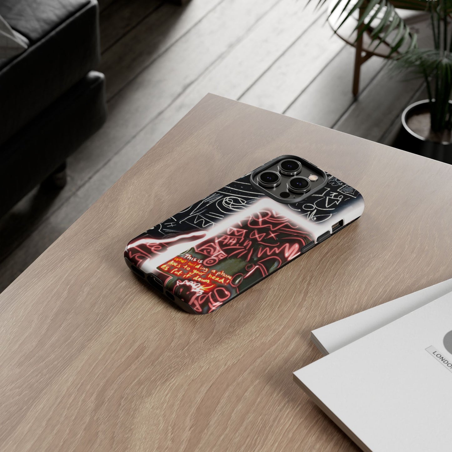 Artistic Phone Case - Unique Design with Quote