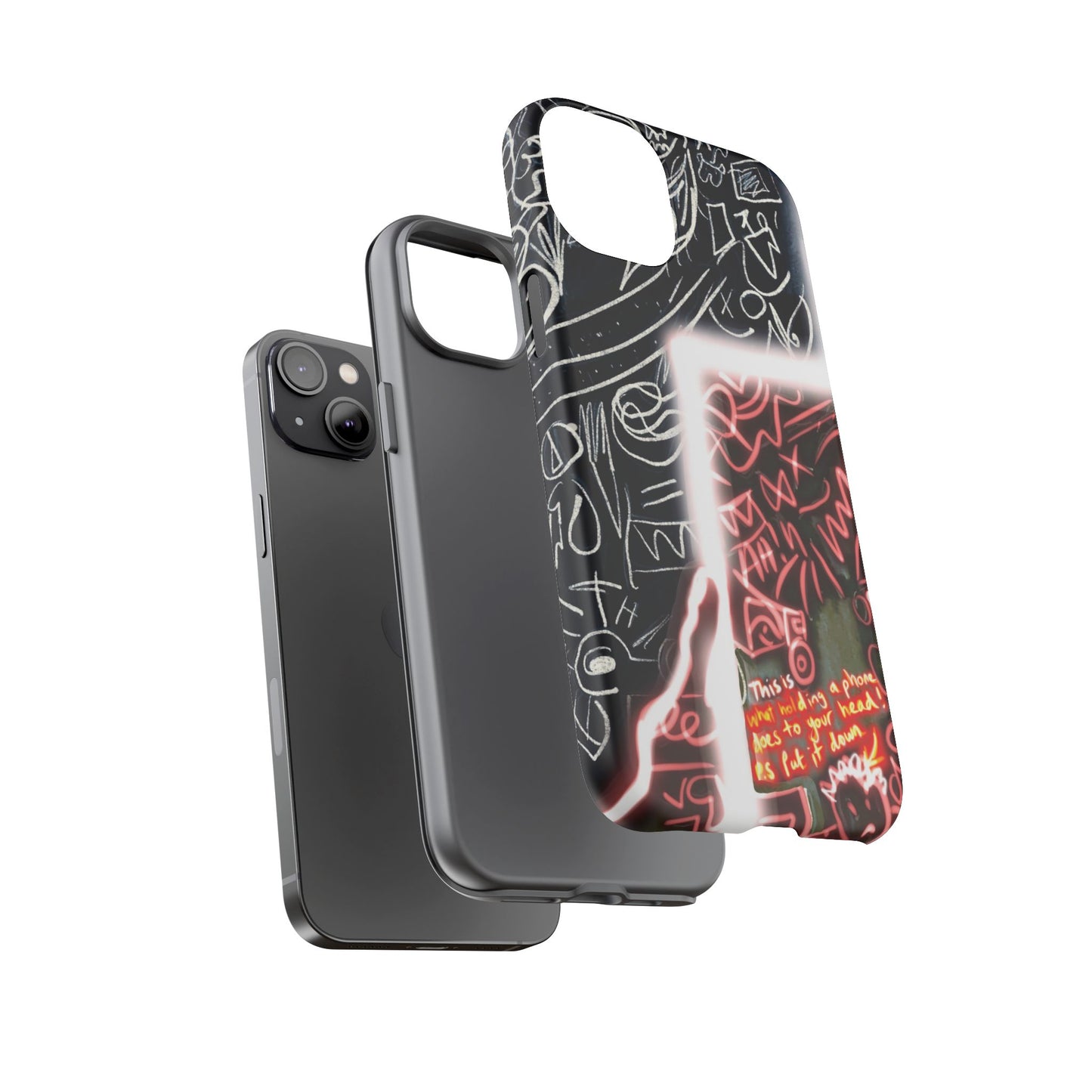 Artistic Phone Case - Unique Design with Quote