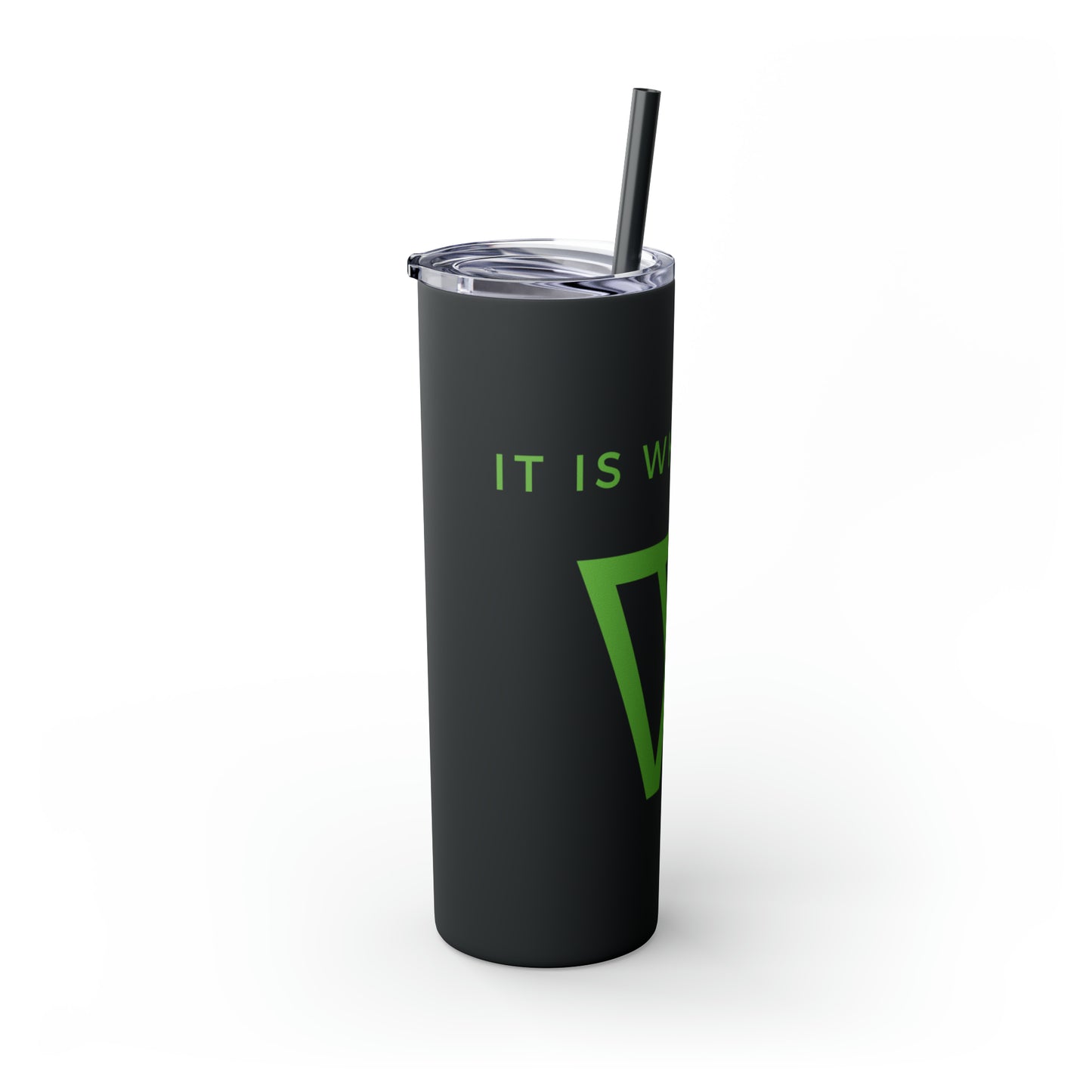 Water Bottle Flask Tumbler - IIWII Skinny Tumbler with Straw, 20oz