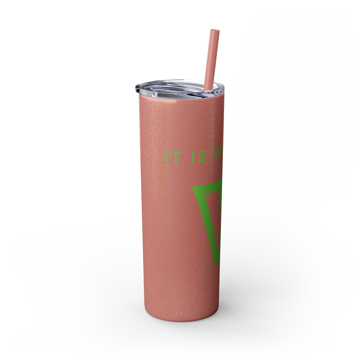 Water Bottle Flask Tumbler - IIWII Skinny Tumbler with Straw, 20oz