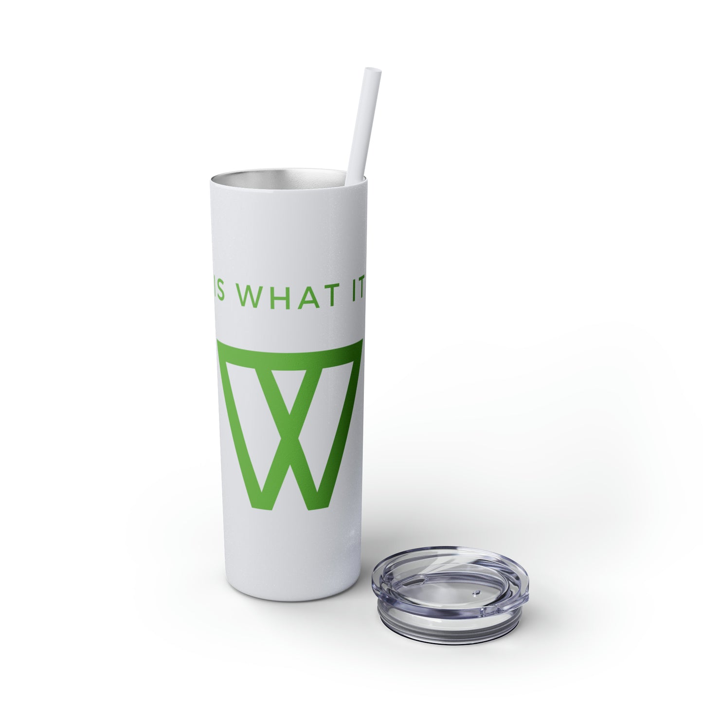 Water Bottle Flask Tumbler - IIWII Skinny Tumbler with Straw, 20oz