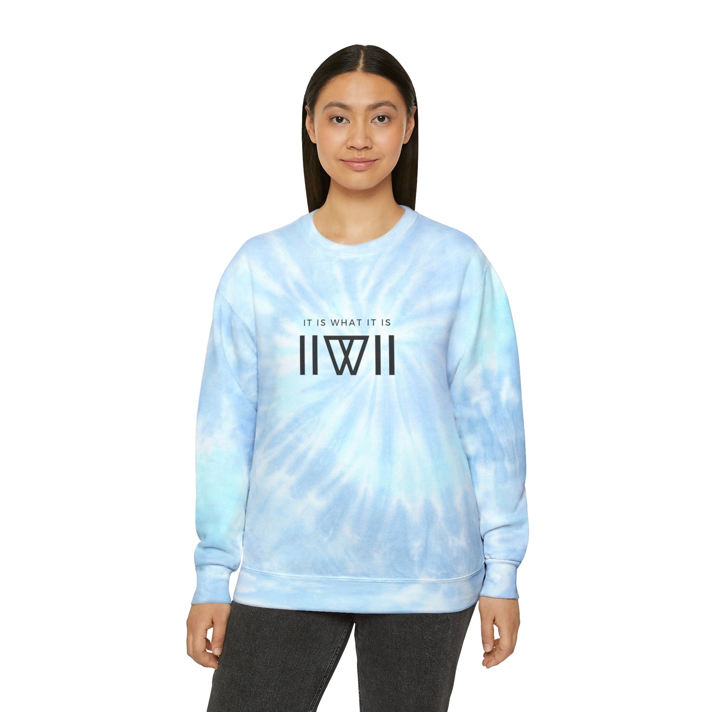 Sweatshirt Jumper Pullover - IIWII logo - Unisex Tie-Dye Sweatshirt