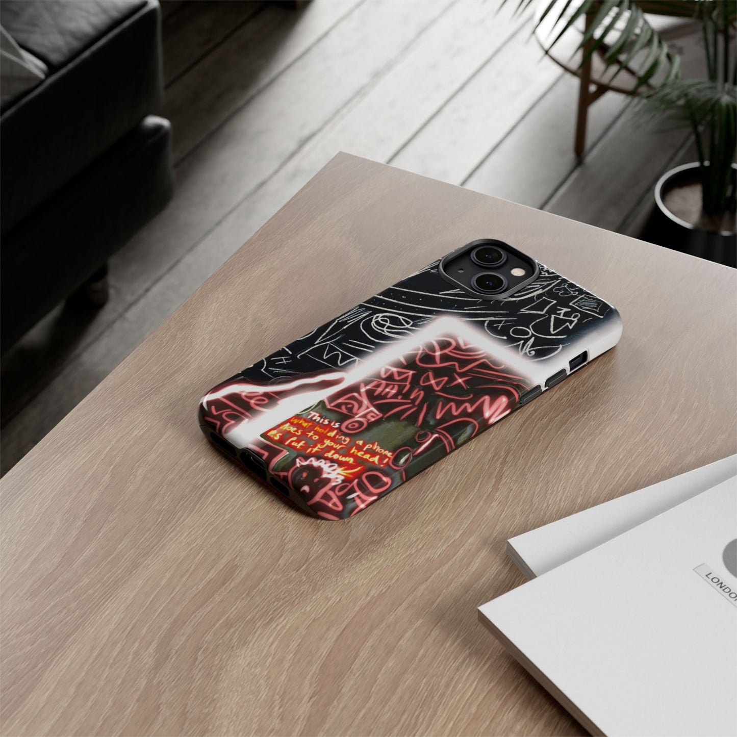 Artistic Phone Case - Unique Design with Quote